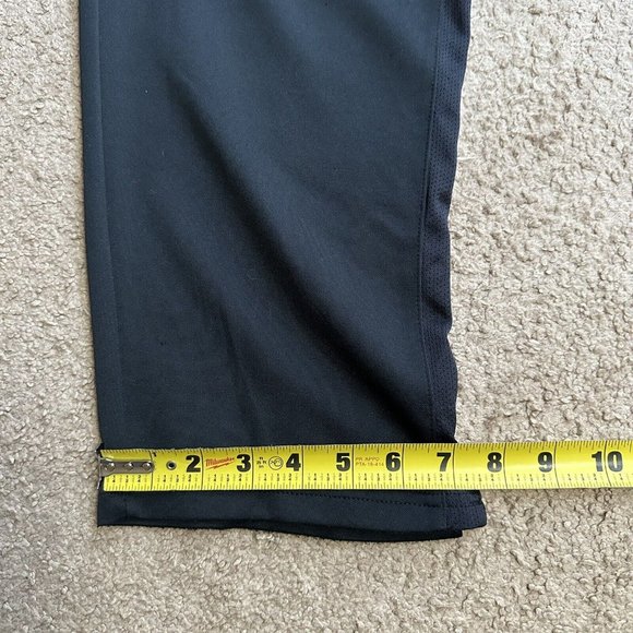 Champion Sweatpants Mens Large 28x29 Black Fleece Pockets Drawstring Fabric Pull - Picture 14 of 15